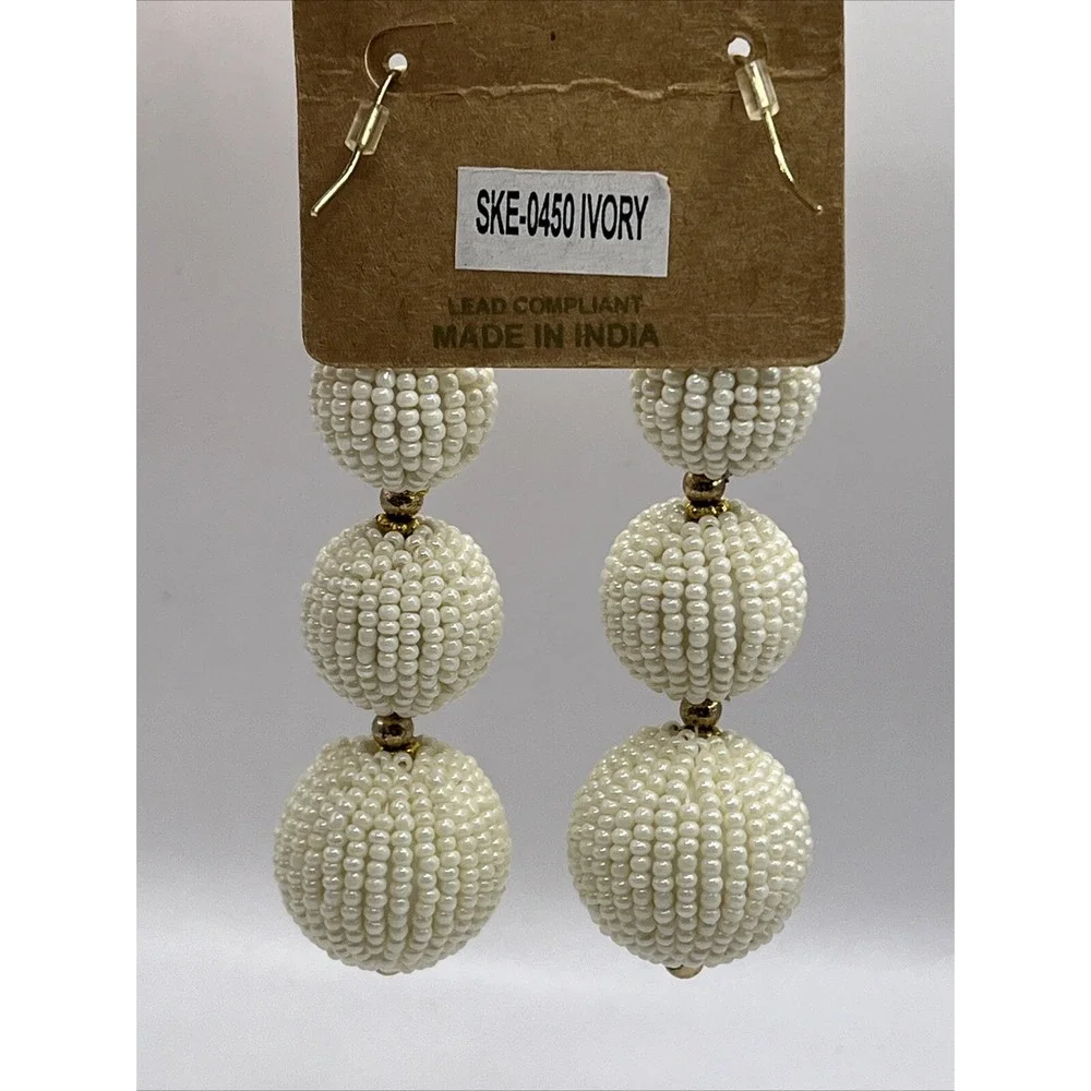 Treasure Beaded‎ Dangle Earrings 3.5
